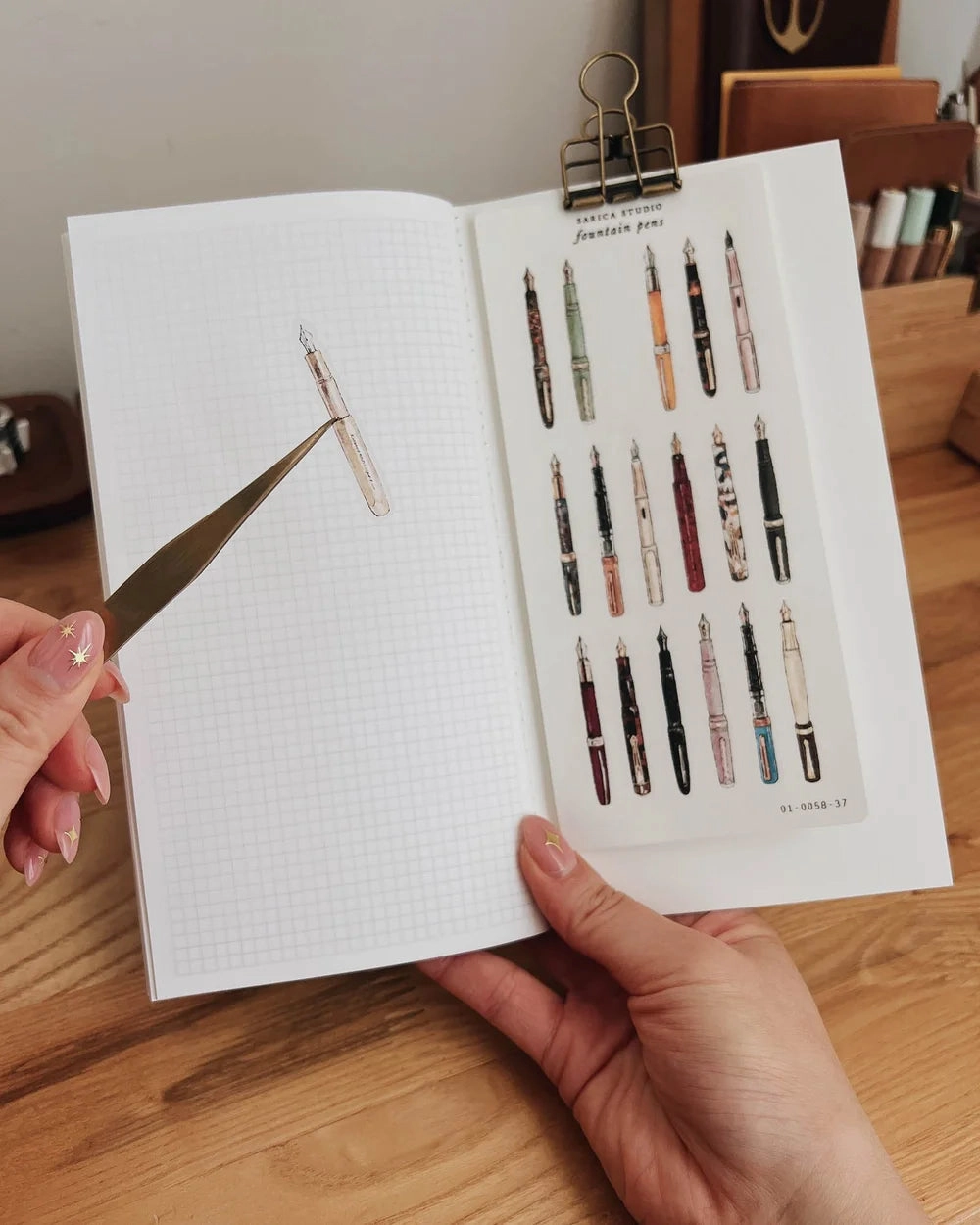 Sarica Studio Fountain Pen Stickers cotton resin