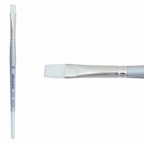 classic Silverwhite? Short Handle Foundation Watercolor Bright Brush Size 10
