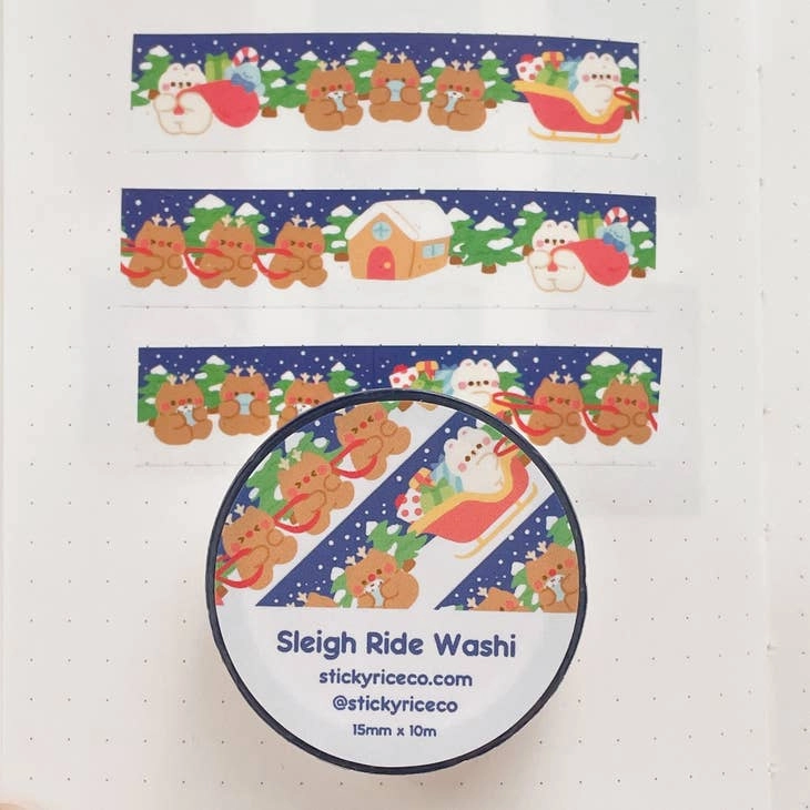 Sleigh Ride Washi Tape boxed muted