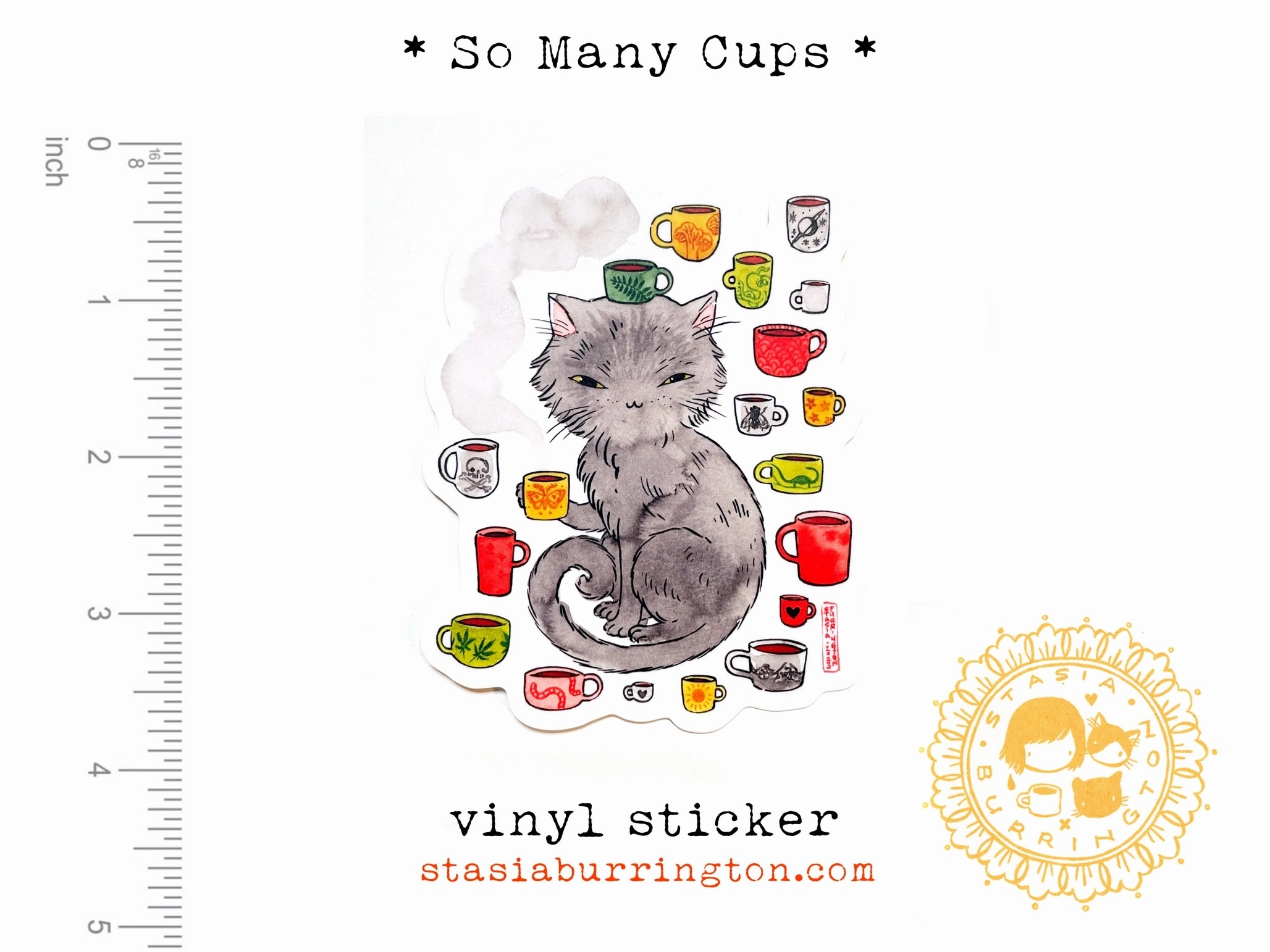 pack expandable So Many Cups! Vinyl Sticker