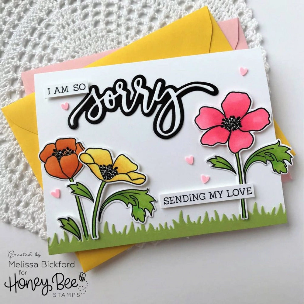 With Sympathy - 4X8 Stamp Set durable stackable