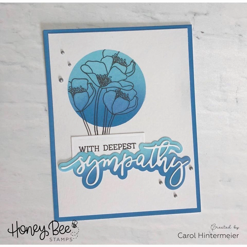 With Sympathy - 4X8 Stamp Set wide narrow
