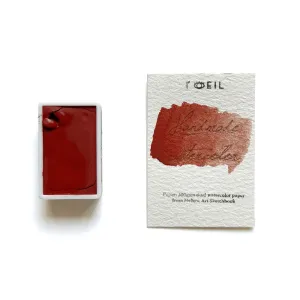 essential Red Jasper (Mineral) - Artist Grade Handmade Honey Based Watercolor Paint Full Pan 3.2Ml