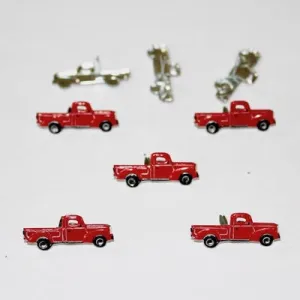 Red Trucks Brads 12  Pieces magnetic alloy
