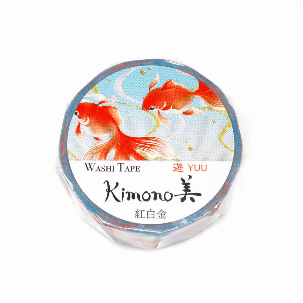 steel resilient Red & White Gold Fish Washi Tape