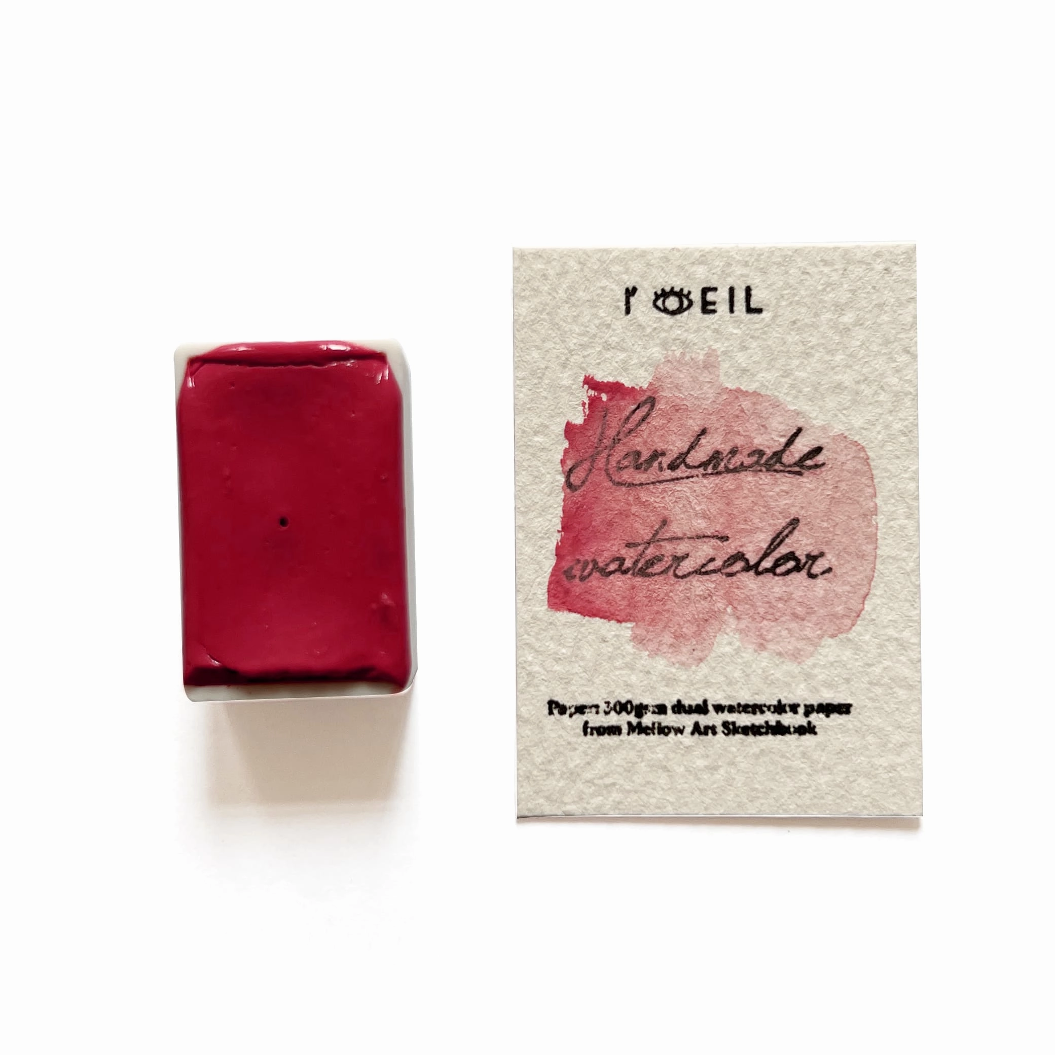 Red Coral - Artist Grade Handmade Honey Based Watercolor Paint Full Pan 3.2Ml antislip