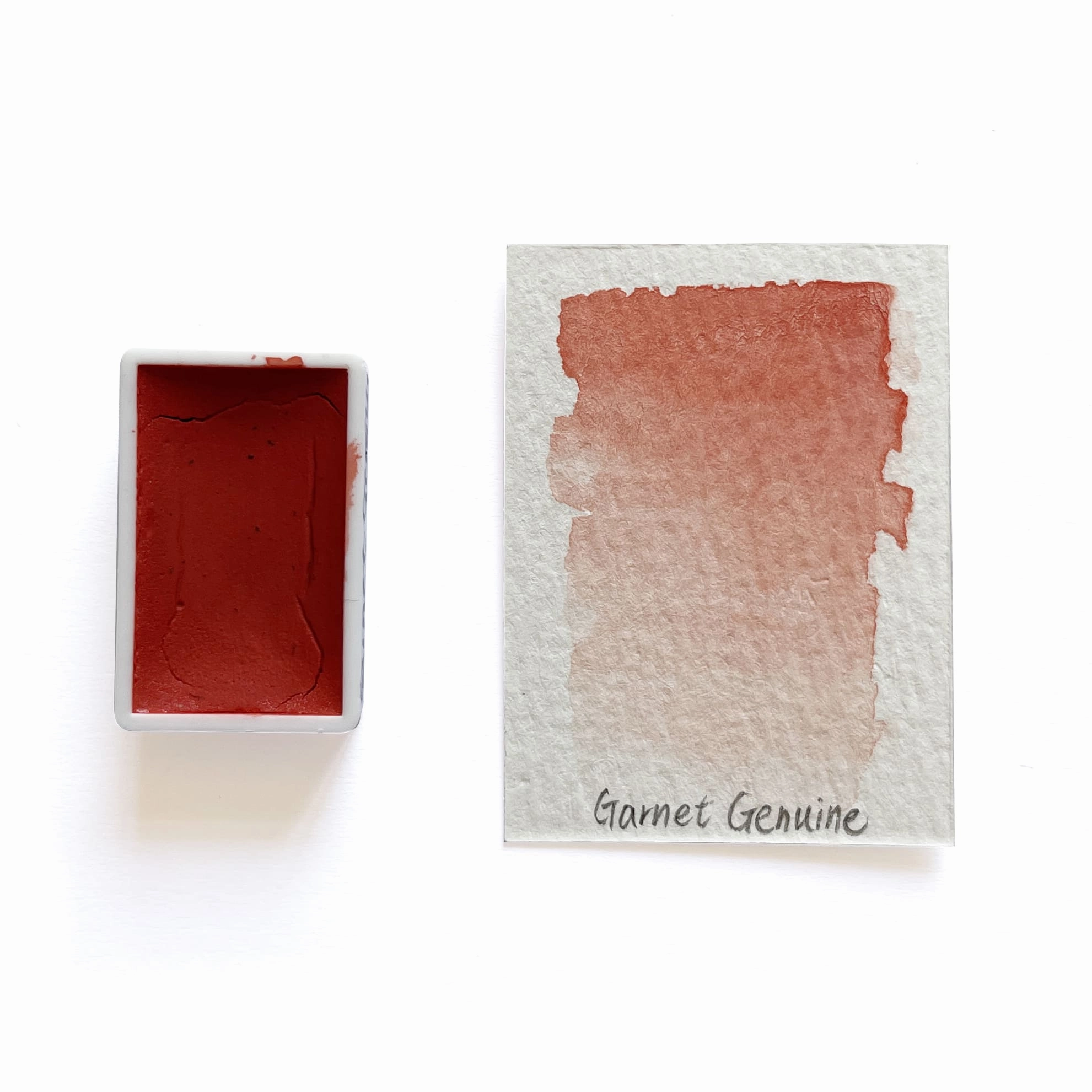 Red Garnet (Mineral) - Artist Grade Handmade Honey Based Watercolor Paint Full Pan 3.2Ml mini sleek