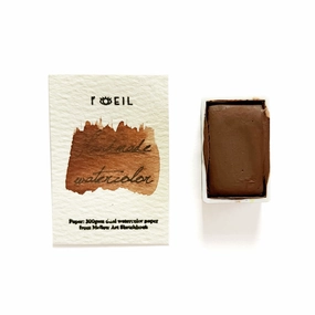 eco Red Ochre Pr102 - Artist Grade Handmade Honey Based Watercolor Paint Full Pan 3.2Ml