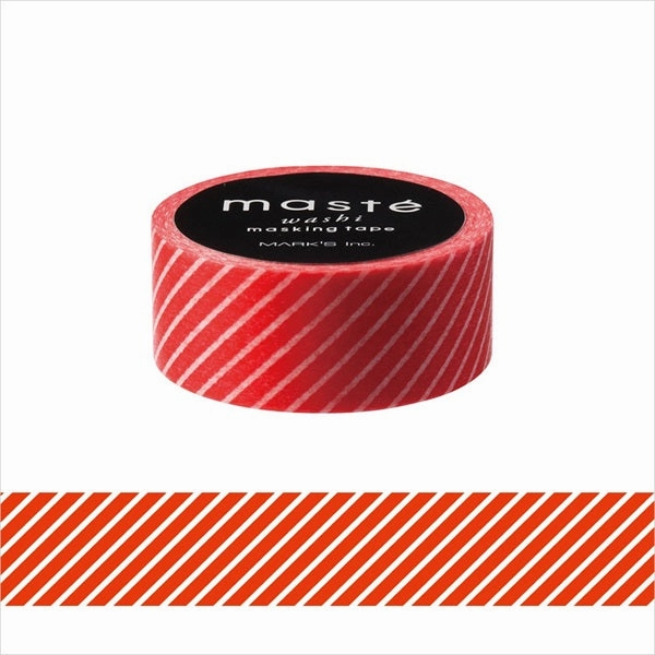 Red Stripe Washi Tape Mast stackable