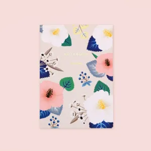 shockproof pastel Clap Clap Hibiscus Notebook In  Ivory - Lined