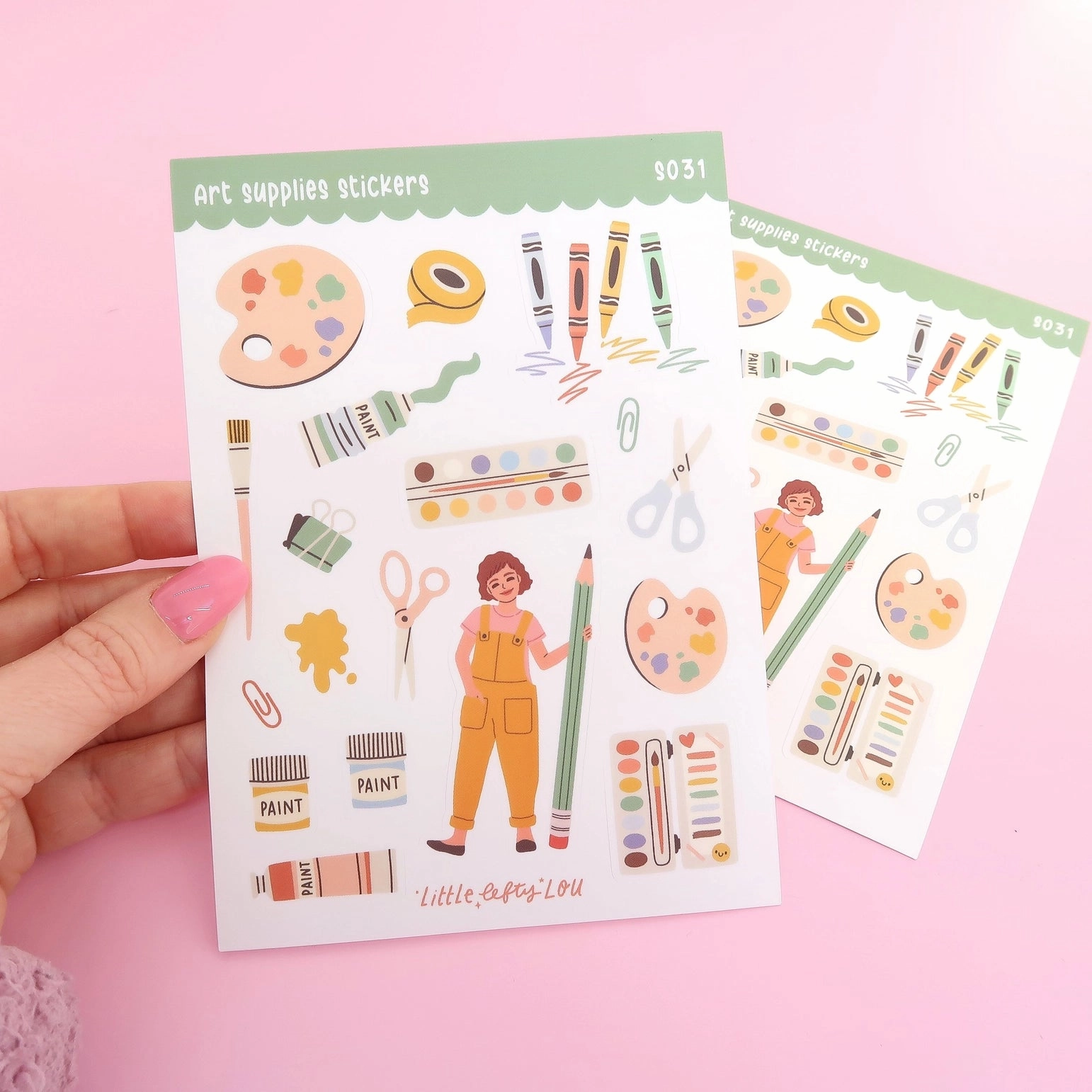 Art Supplies Waterproof Stickers manual fiber