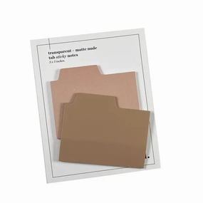 lasting expandable Blank Tab Sticky Note Set | Nude