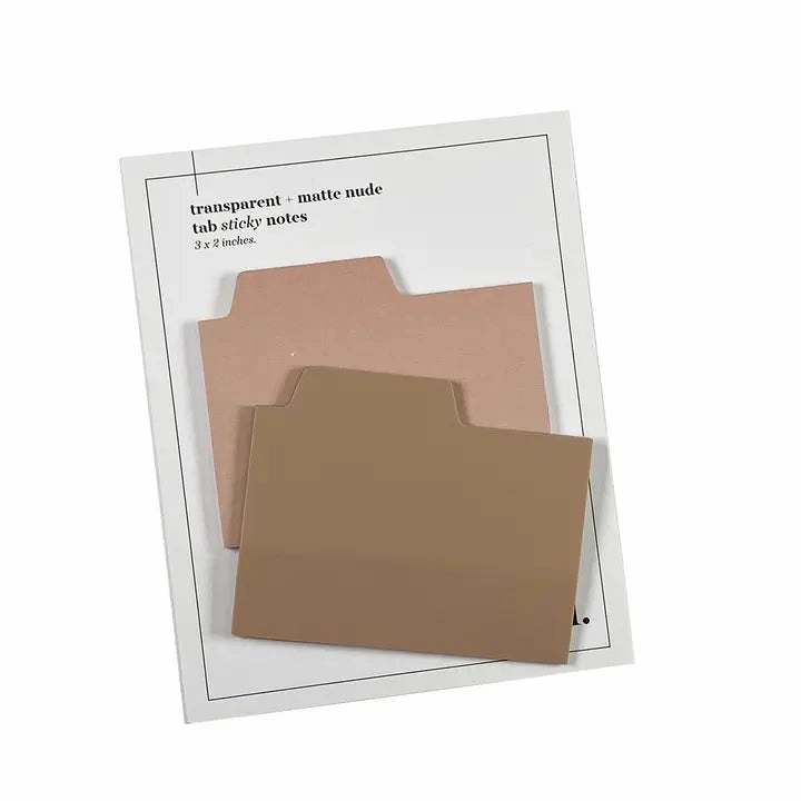 lasting expandable Blank Tab Sticky Note Set | Nude