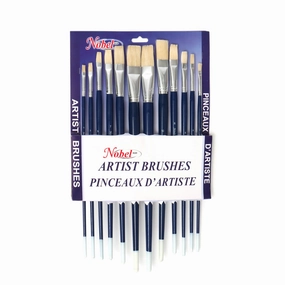 Long Handle Hog Brush Set - Flat, 12 Pieces valuable essential