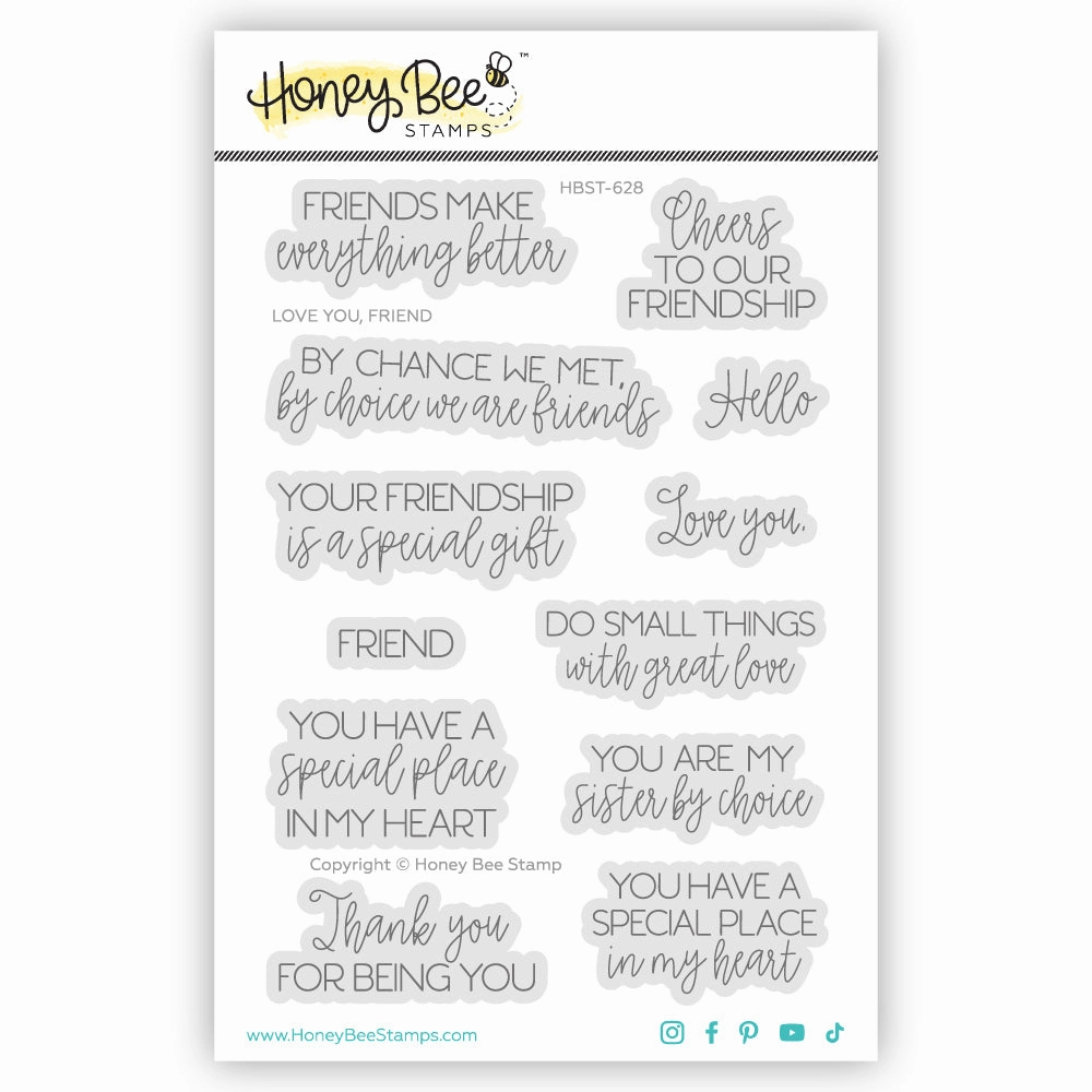 seasonal lightweight Love You, Friend - 4X6 Stamp Set
