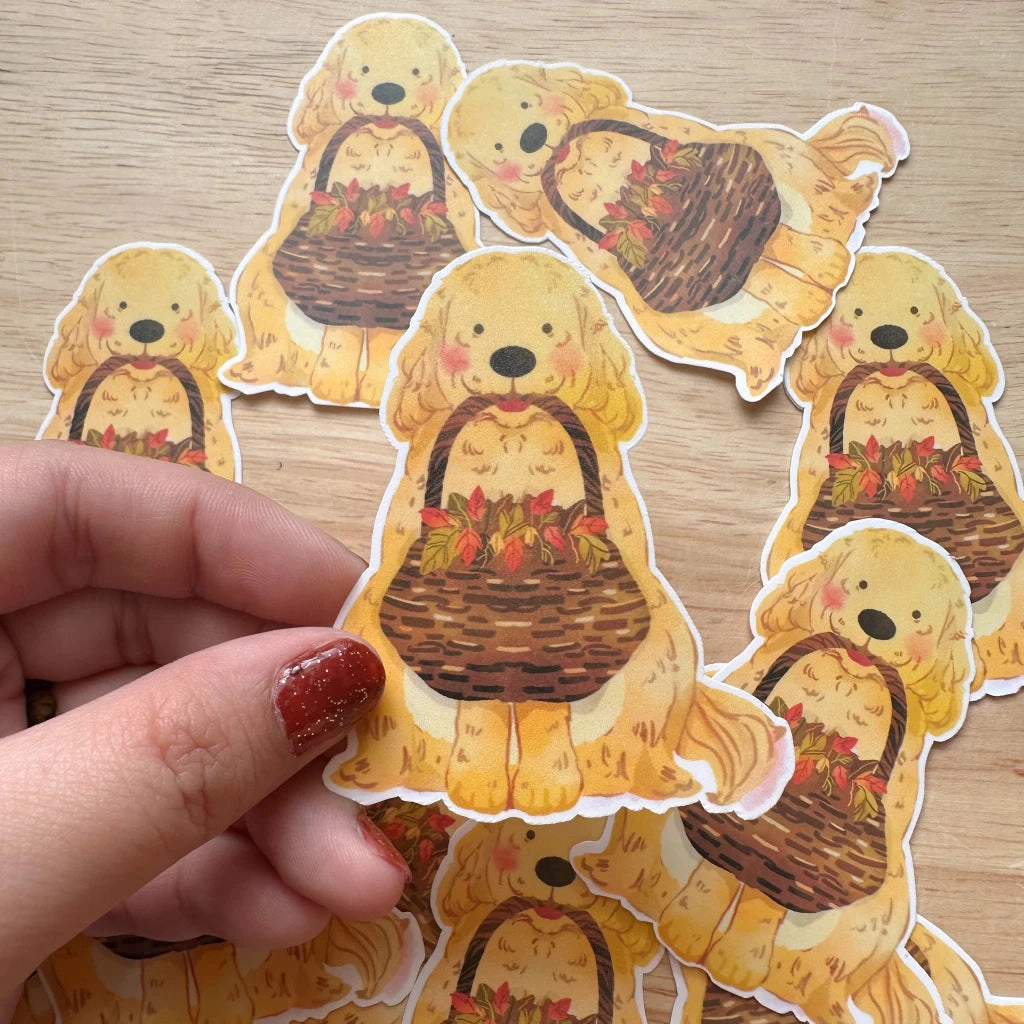 gift Paperaicashop Autumn Doggo Vinyl Sticker