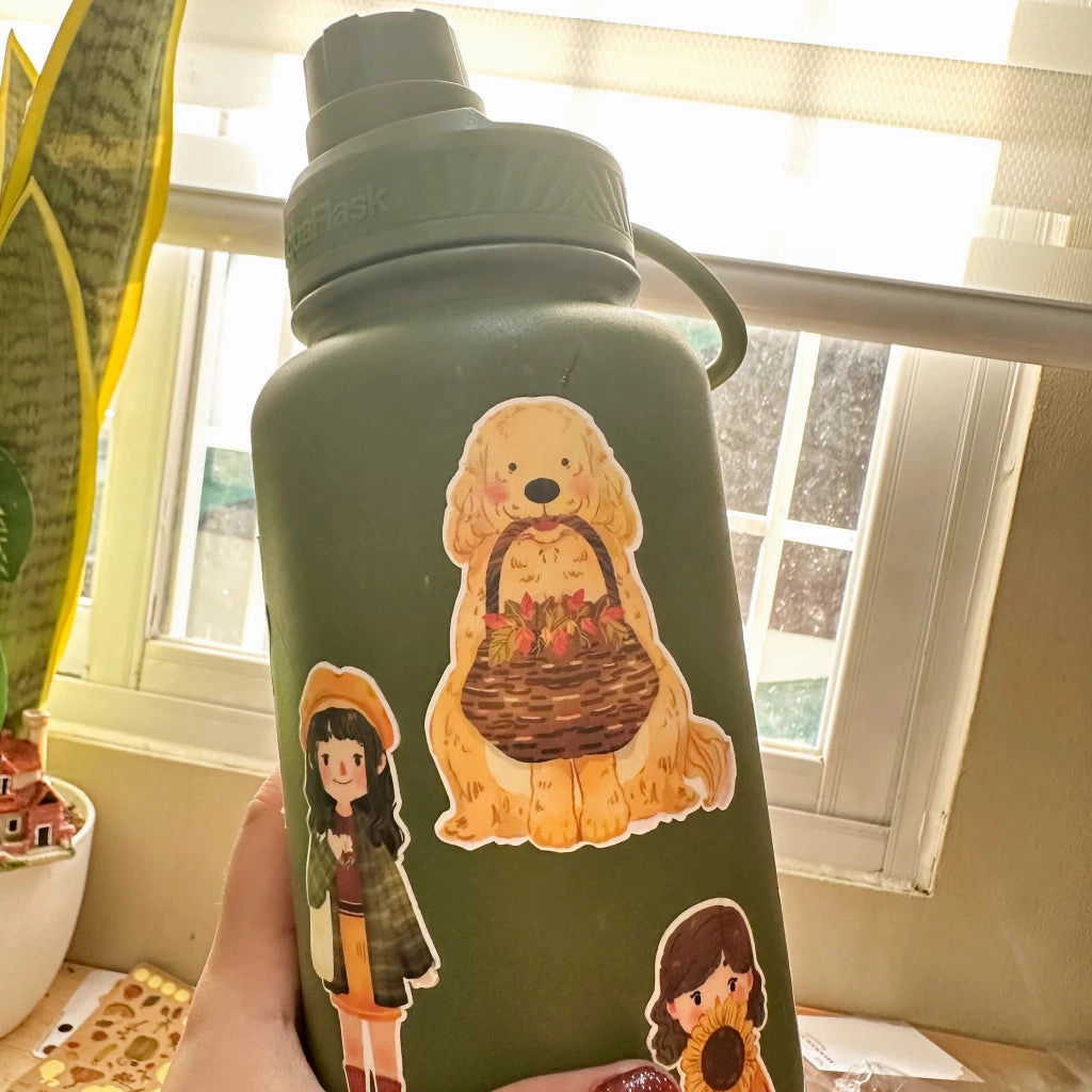 popular Paperaicashop Autumn Doggo Vinyl Sticker