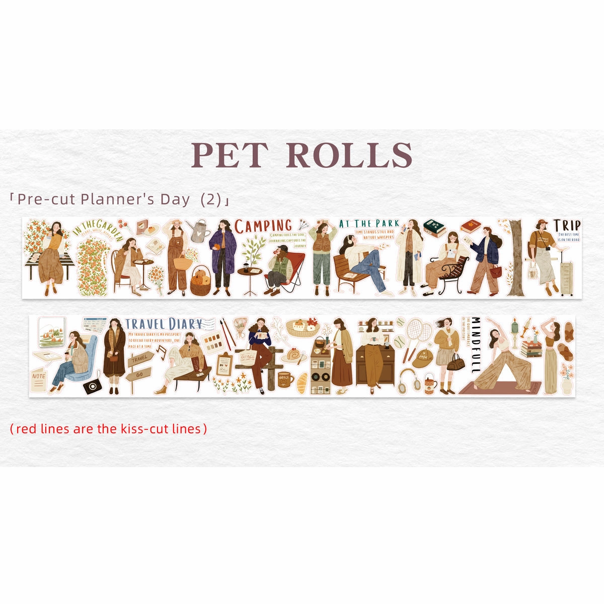 glossy sealed Pre-Cut Planner'S Day Pet Tape 2