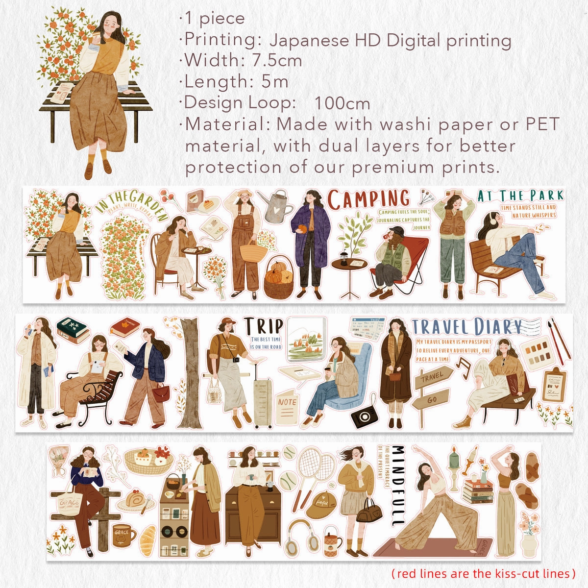 retractable Pre-Cut Planner'S Day Pet Tape 2