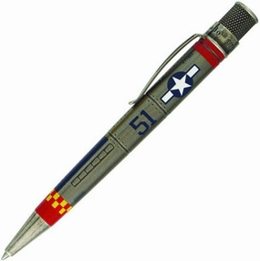Retro 1951 Tornado Metalsmith P-51 Mustang Rollerball Pen slim vivid