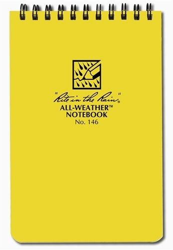 tall Rite In The Rain Spiral Notebook- Yellow- 4X6
