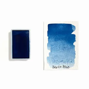 premium Berlin Blue Pb27 - Artist Grade Handmade Honey Based Watercolor Paint Full Pan 3.2Ml