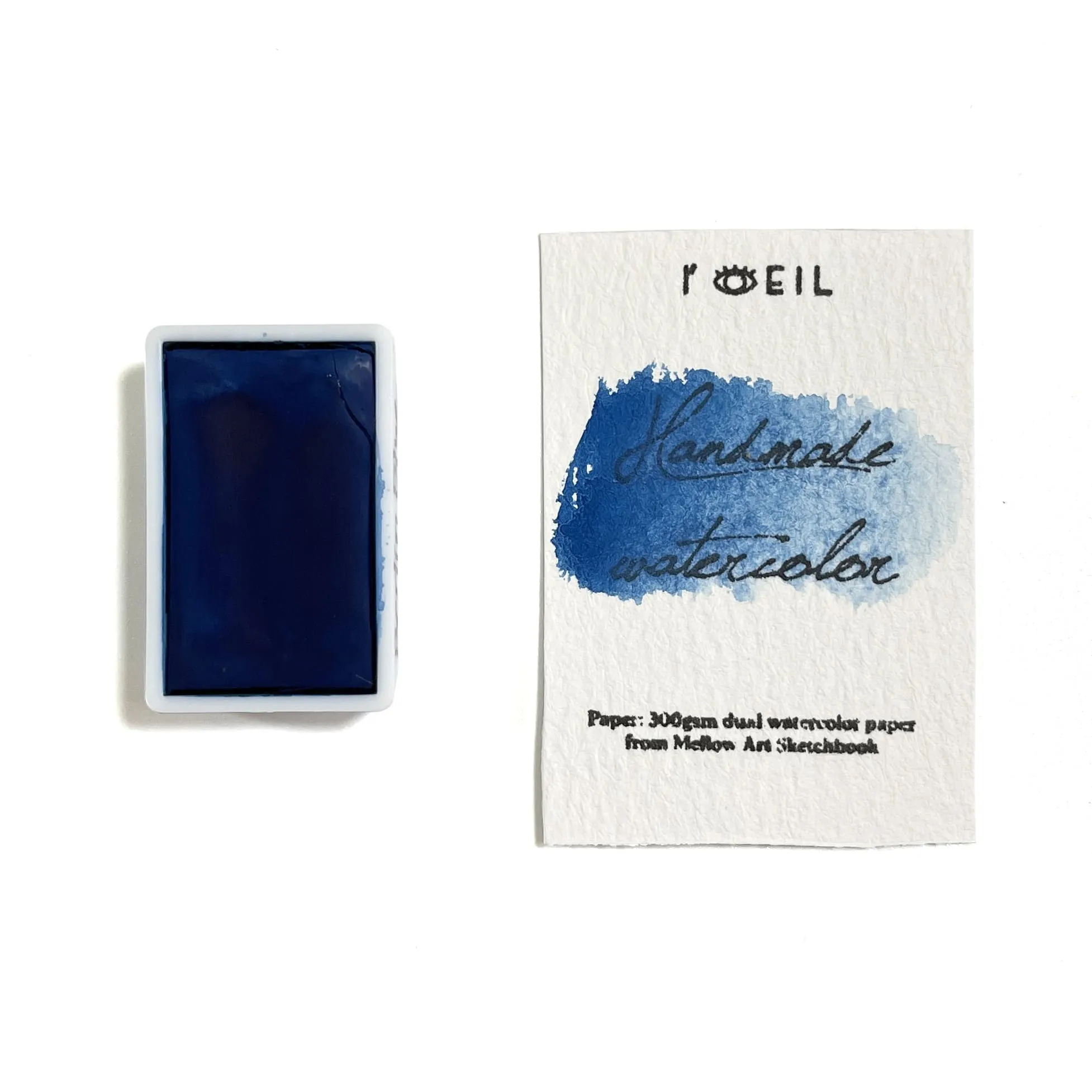 wooden Berlin Blue Pb27 - Artist Grade Handmade Honey Based Watercolor Paint Full Pan 3.2Ml