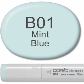 muted handy Copic Sketch Marker - B01 Mint Blue