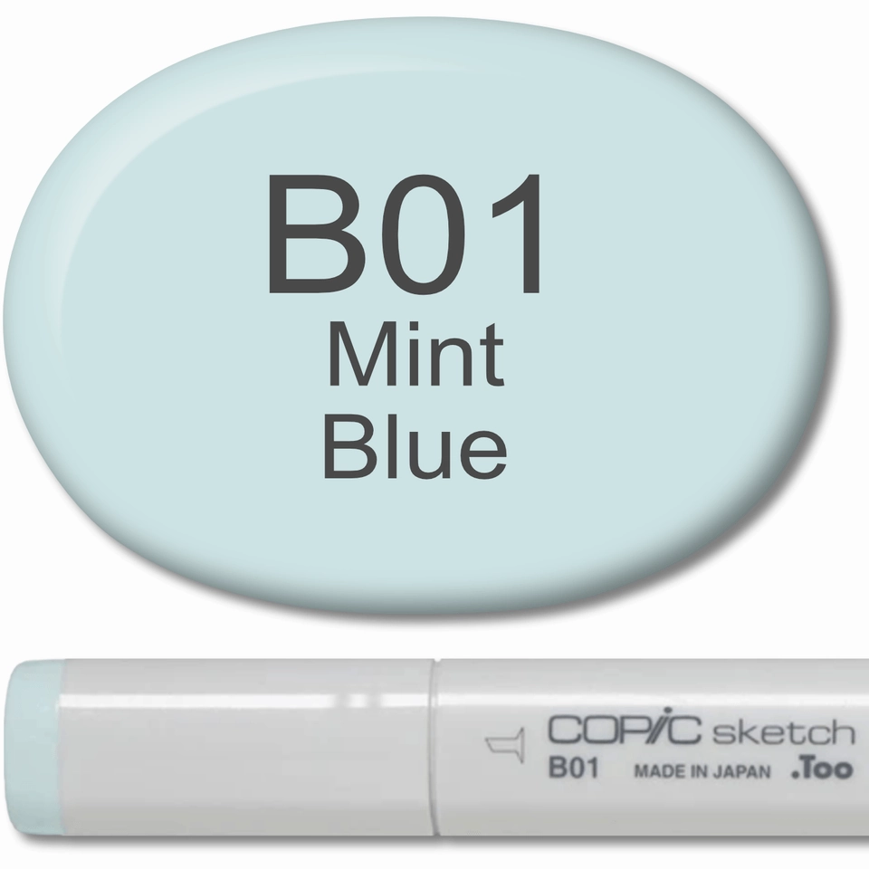 muted handy Copic Sketch Marker - B01 Mint Blue