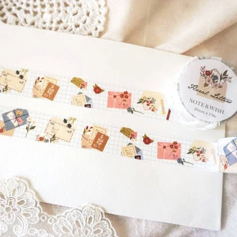 compact organic Floral Letters Washi Tape