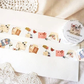 compact organic Floral Letters Washi Tape
