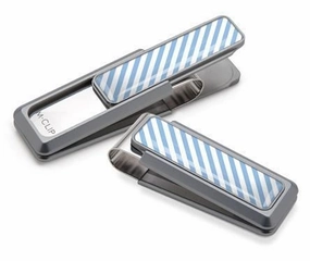 M-Clip Natural Uv2 W/Light Blue & White Money Clip heatproof sleek