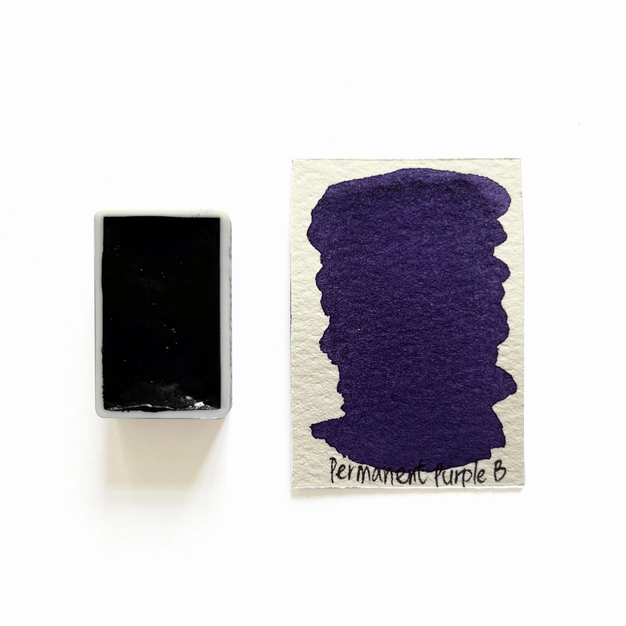 Permanent Violet B Pv23 - Artist Grade Handmade Honey Based Watercolor Paint Full Pan 3.2Ml short linen
