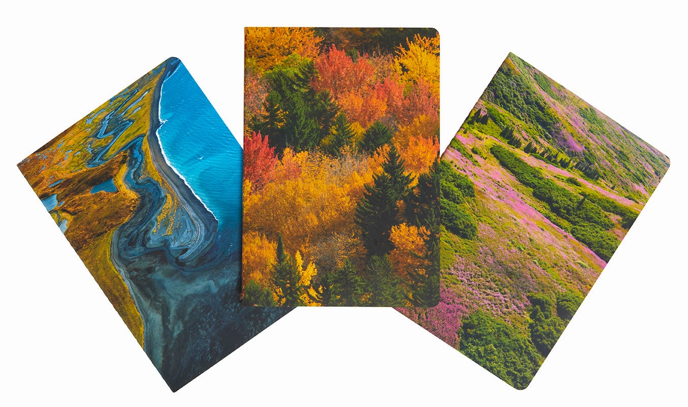 Refuge Sewn Notebook Collection (Set Of 3) retractable