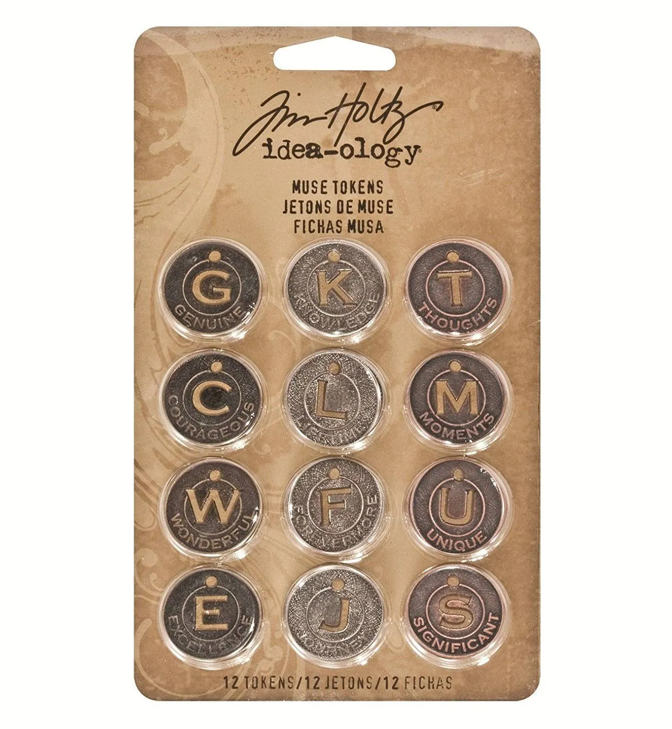 Tim Holtz Idea-Ology Muse Tokens portable