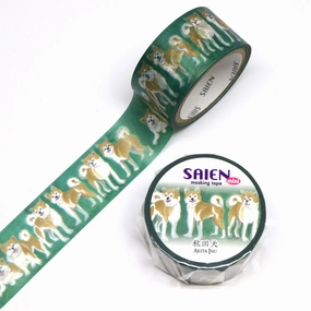 Akita Inu Japanese Washi Tape Saien glass musthave