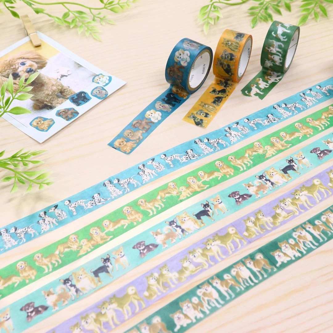 vegan Akita Inu Japanese Washi Tape Saien