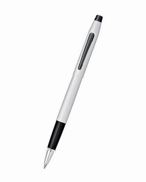 springloaded boxed Cross Classic Century Brushed Chrome Rollerball Pen