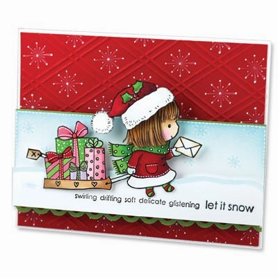 Gift Of Giving Mimi Christmas Rubber Stamp pastel