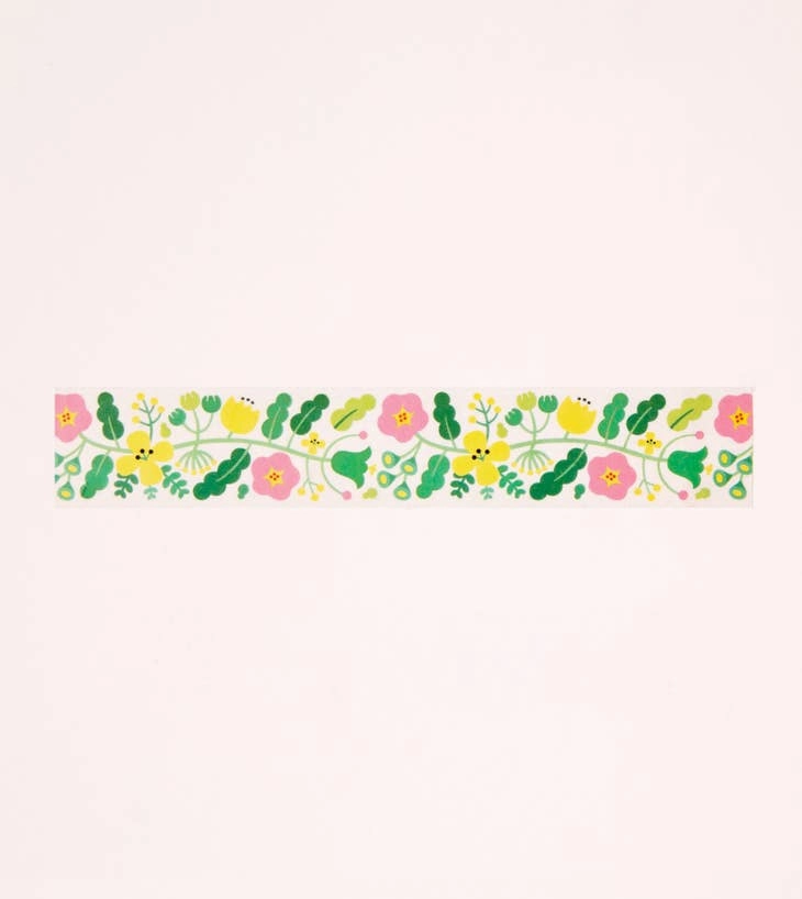 Green Floral Pattern Washi Tape matte bundle