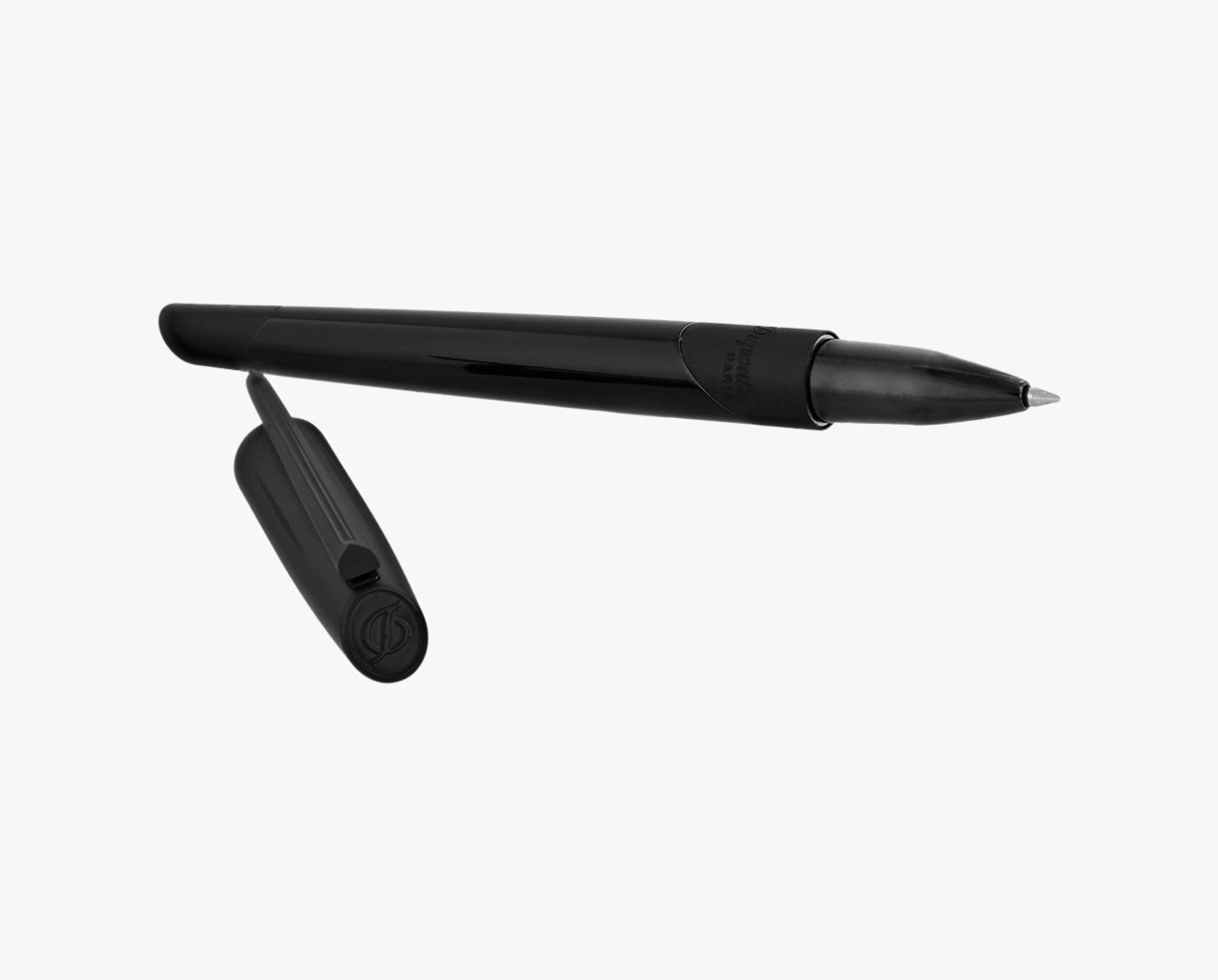 foldable lasting St Dupont Defi Millenium Shiny Black & Matte Black Trim Rollerball Pen