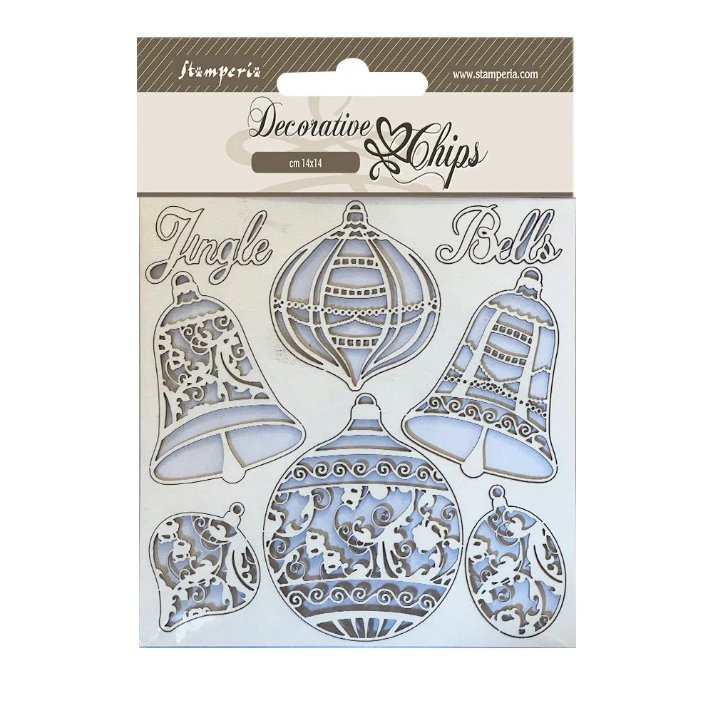 bulk economical Stamperia -Decorative Chips - Christmas Balls