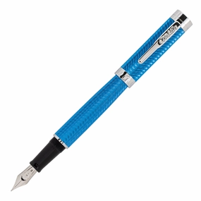 earthy resin Conklin Herringbone Signature Blue Fountain Pen
