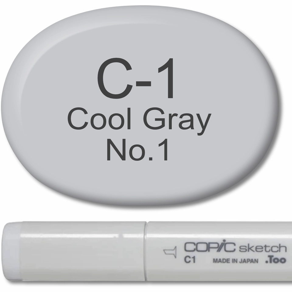 modern eco Copic Sketch Marker - C1 Cool Gray 1