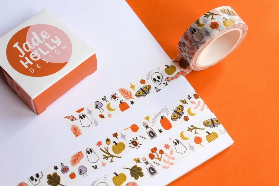 Halloween Cute Pattern Washi Tape wooden multipack
