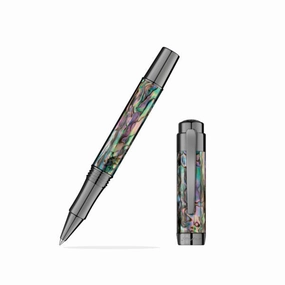 Laban Abalone Gunmetal Rollerball Pen shockproof