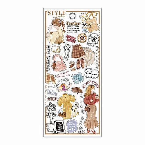 Mind Wave Style Look Sticker Sheet - Cafe Day ergonomic