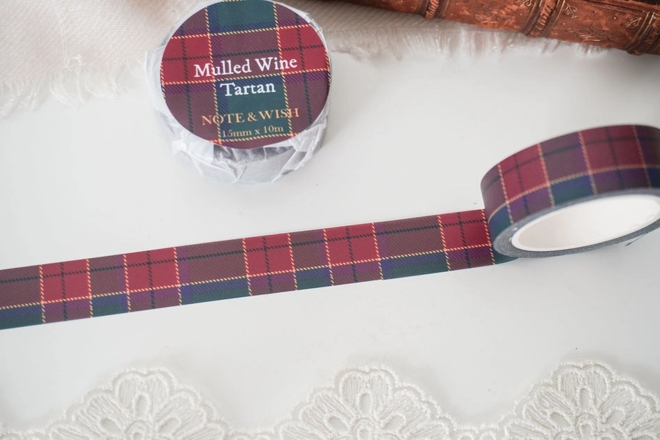 metal everyday Mulled Wine Tartan Washi Tape