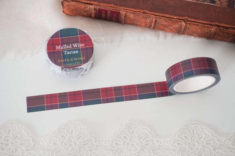 classic Mulled Wine Tartan Washi Tape