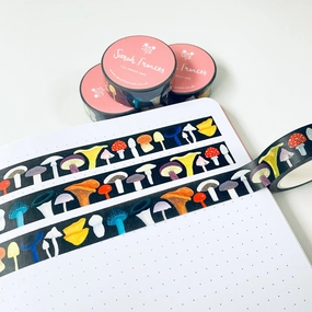 British Mushrooms Washi Tape thin
